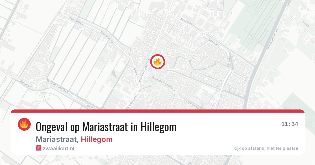 Ongeval op Mariastraat in Hillegom — 30 mei 2026
