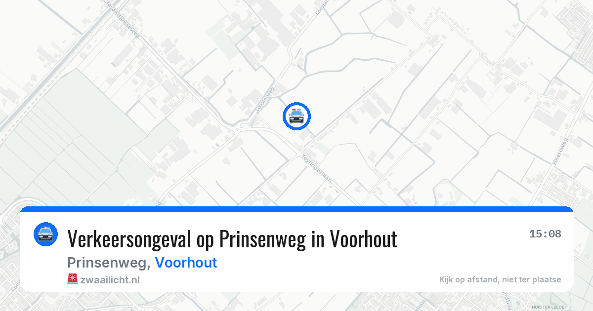 Verkeersongeval op Prinsenweg in Voorhout — 1 jul 2026