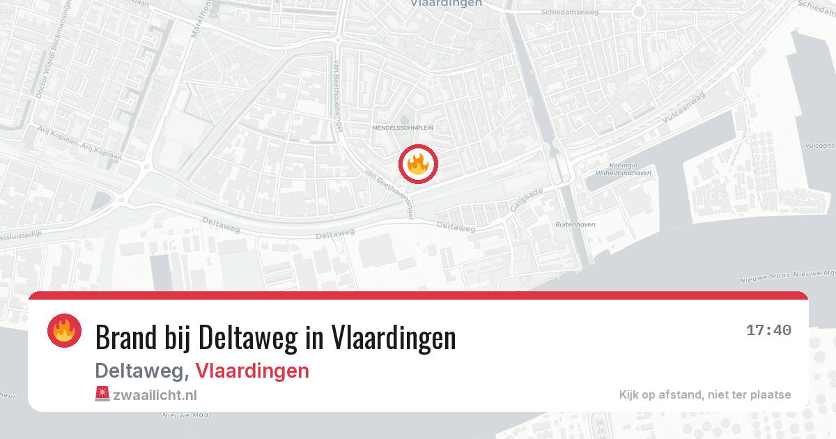 Brand bij Deltaweg in Vlaardingen — 25 mei 2026