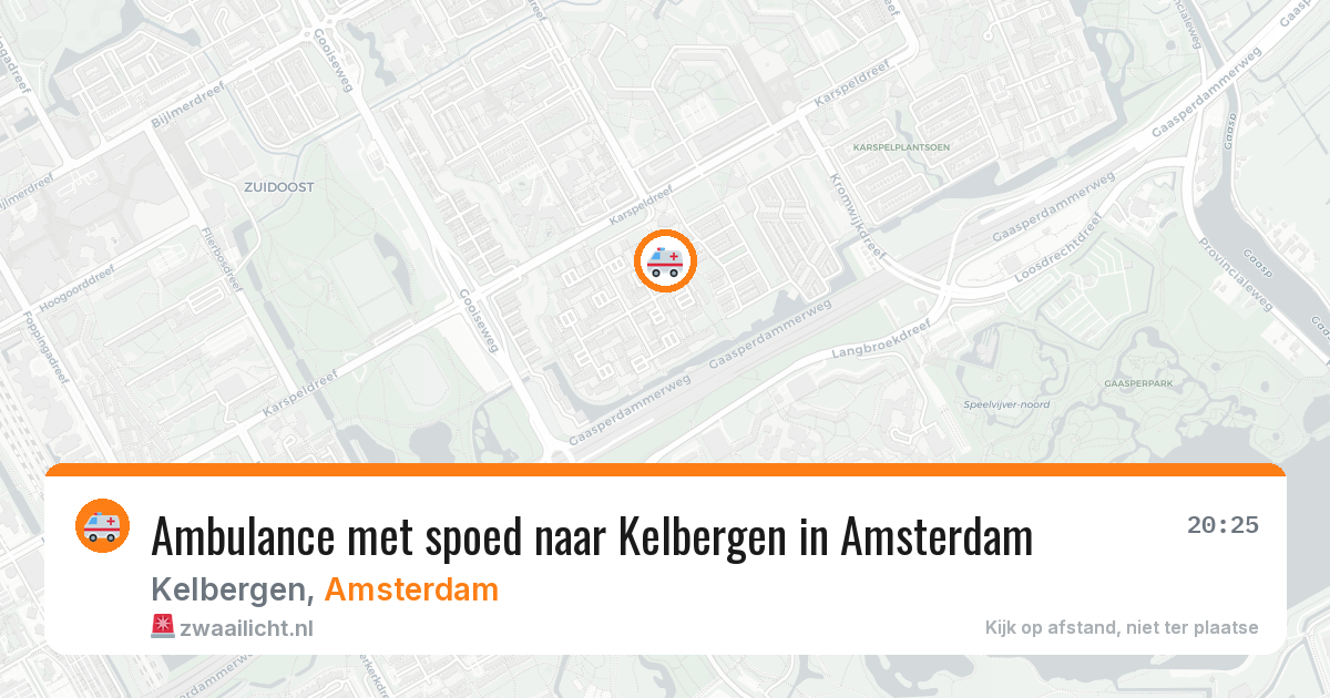 Ambulance met spoed naar Kelbergen in Amsterdam — 2 jul 2026