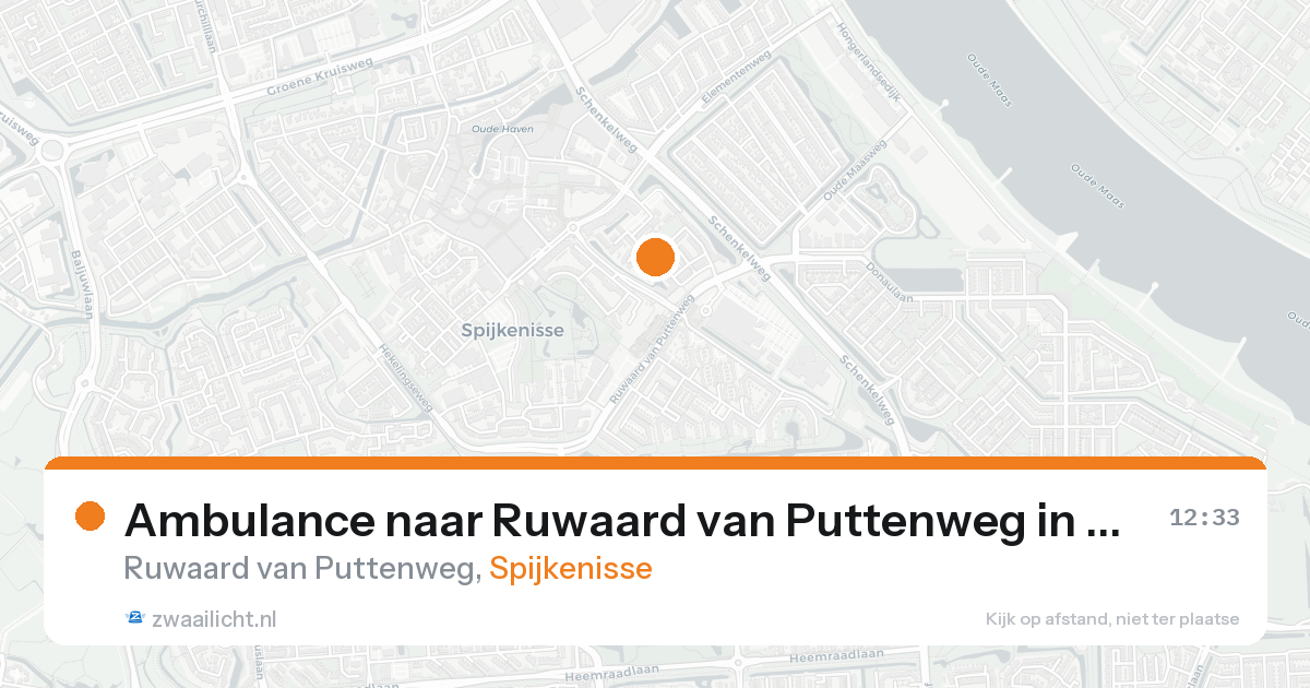 Ambulance naar Ruwaard van Puttenweg in Spijkenisse — 16 aug 2026