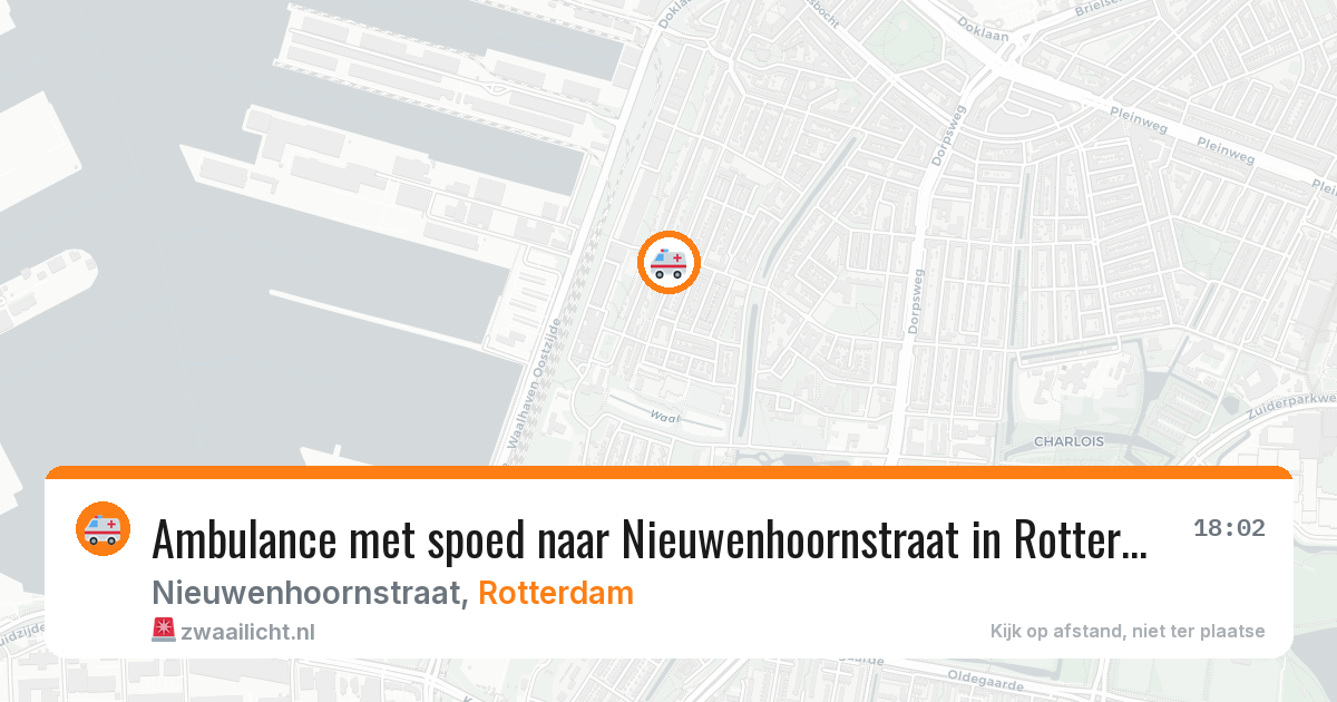 Ambulance met spoed naar Nieuwenhoornstraat in Rotterdam — 8 feb 2026