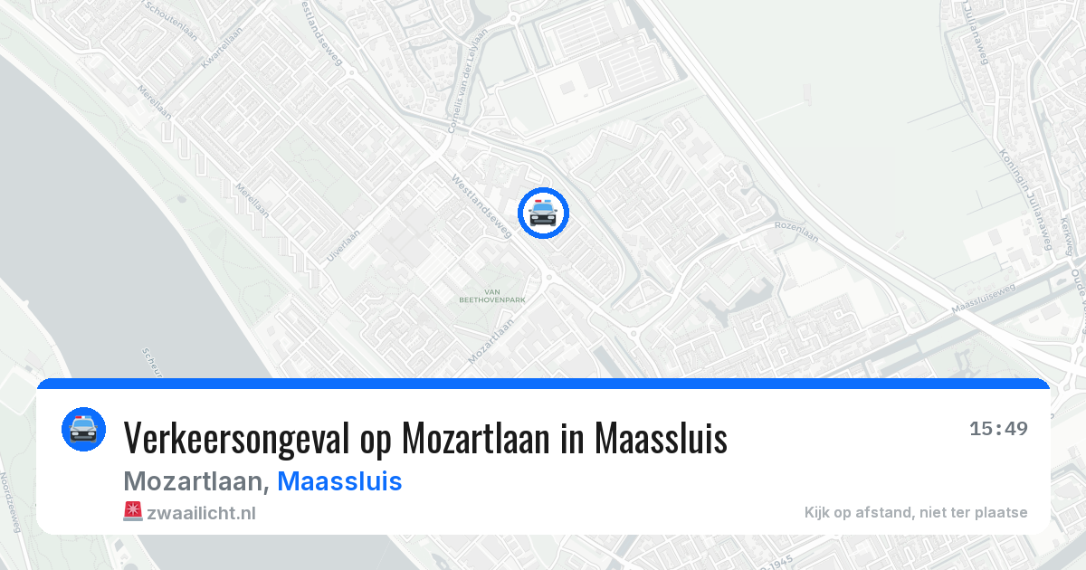 Verkeersongeval op Mozartlaan in Maassluis — 19 mei 2026