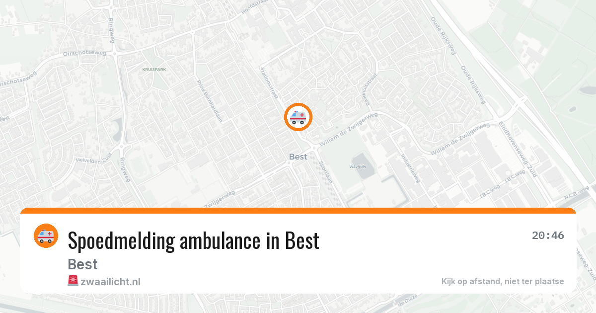Spoedmelding ambulance in Best — 17 jul 2026