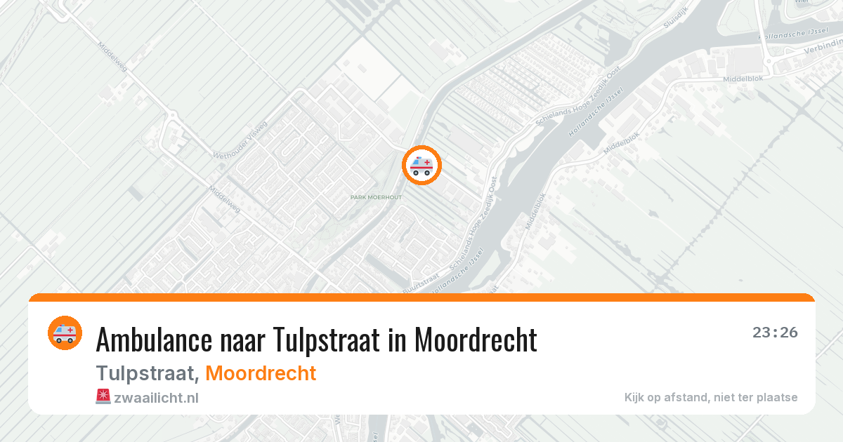 Ambulance naar Tulpstraat in Moordrecht — 30 mrt 2026