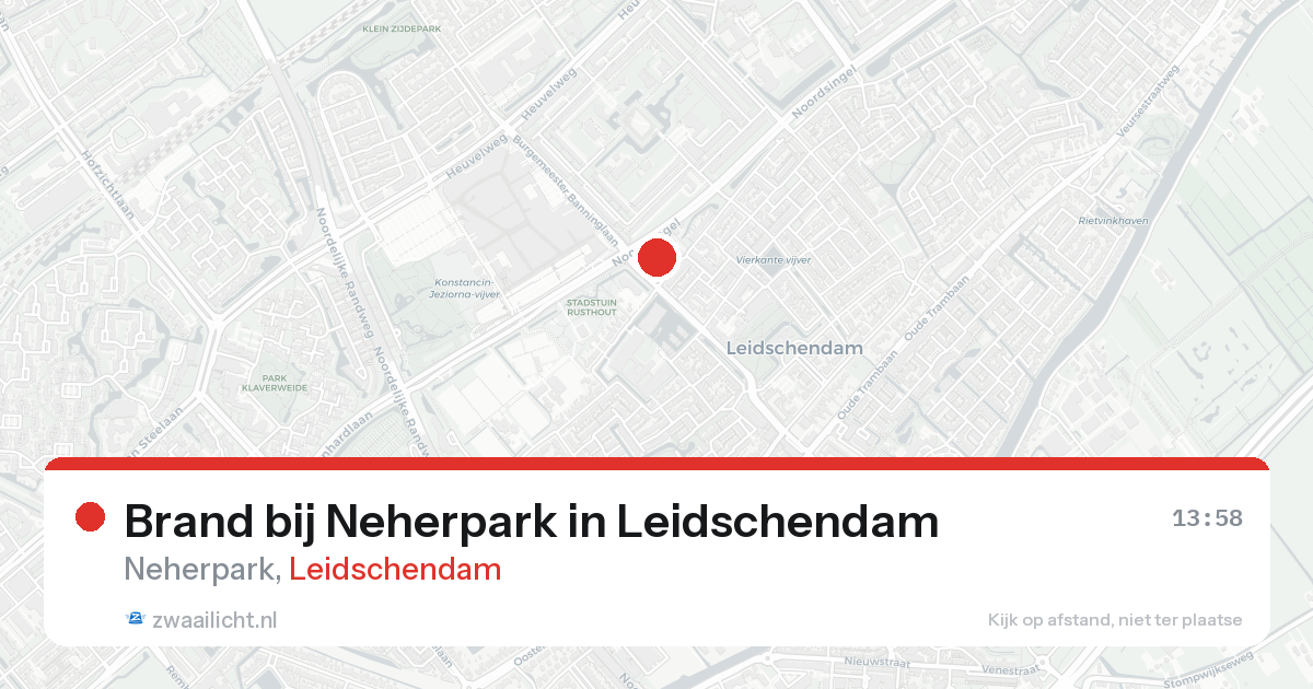 Brand bij Neherpark in Leidschendam — 23 aug 2026