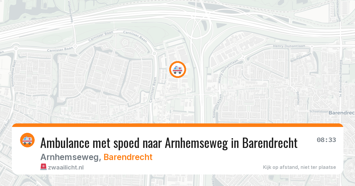 Ambulance met spoed naar Arnhemseweg in Barendrecht — 7 jul 2026