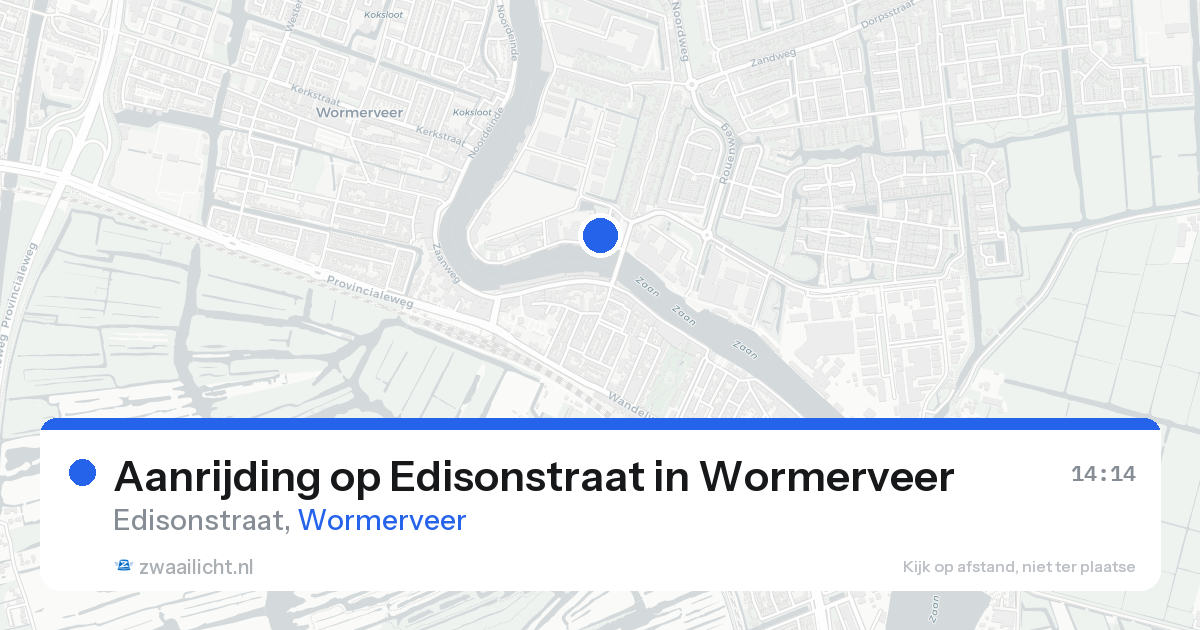 Aanrijding op Edisonstraat in Wormerveer — 20 aug 2026