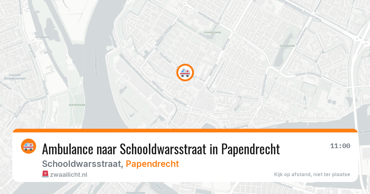 Ambulance naar Schooldwarsstraat in Papendrecht — 5 jun 2026