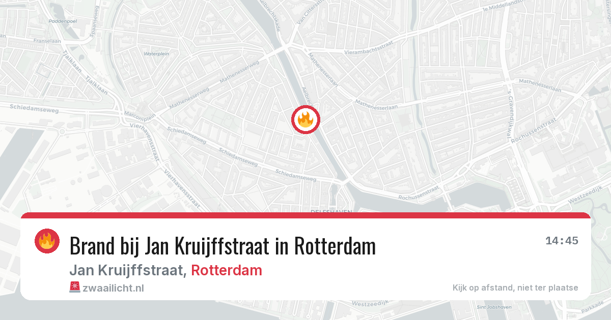 Brand bij Jan Kruijffstraat in Rotterdam — 10 aug 2026