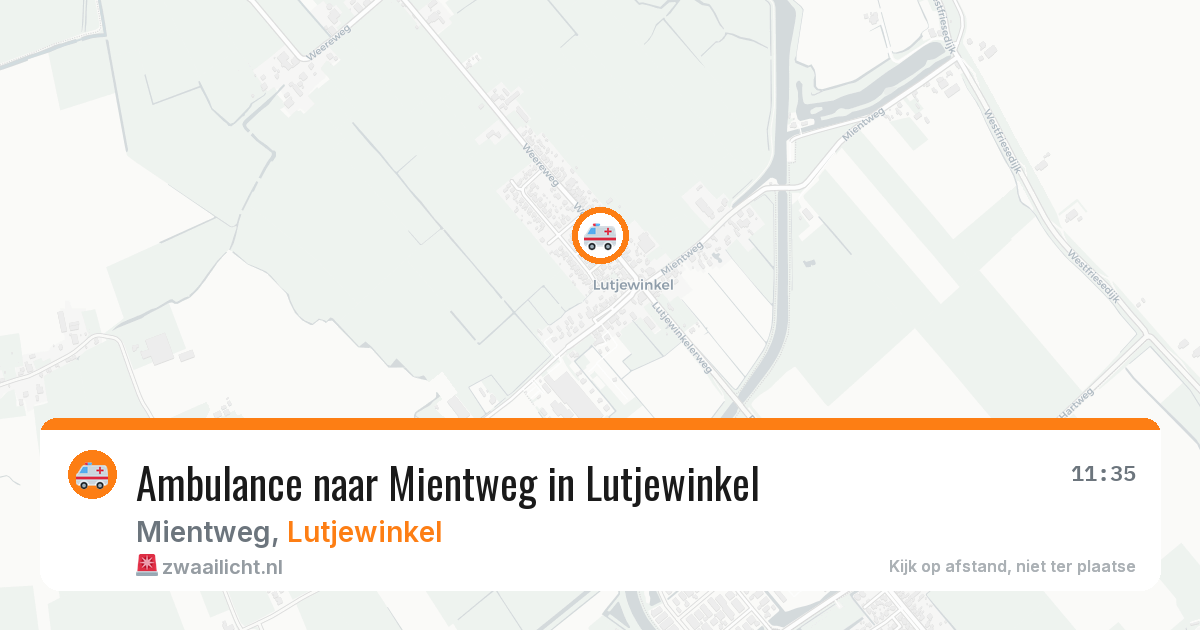Ambulance naar Mientweg in Lutjewinkel — 16 mei 2026