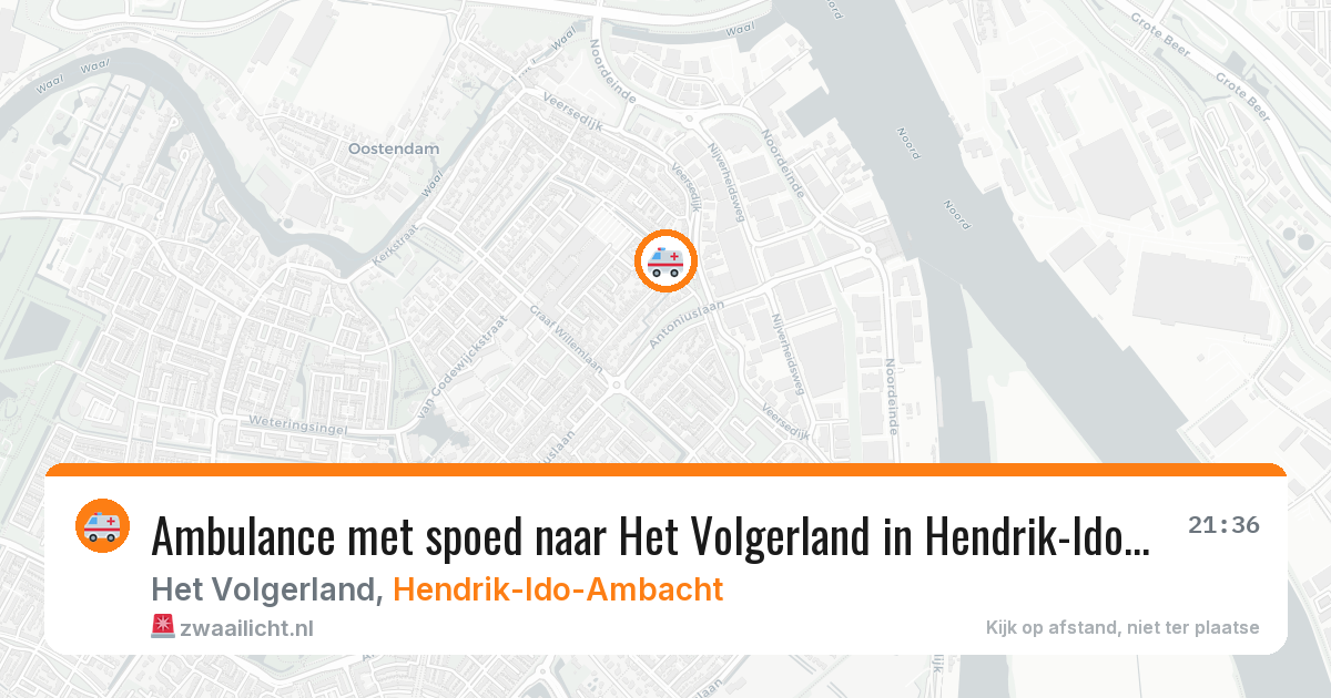 Ambulance met spoed naar Het Volgerland in Hendrik-Ido-Ambacht — 29 mei 2026
