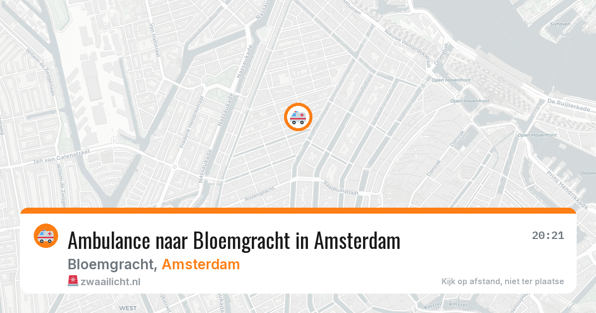 Ambulance naar Bloemgracht in Amsterdam — 27 mei 2026