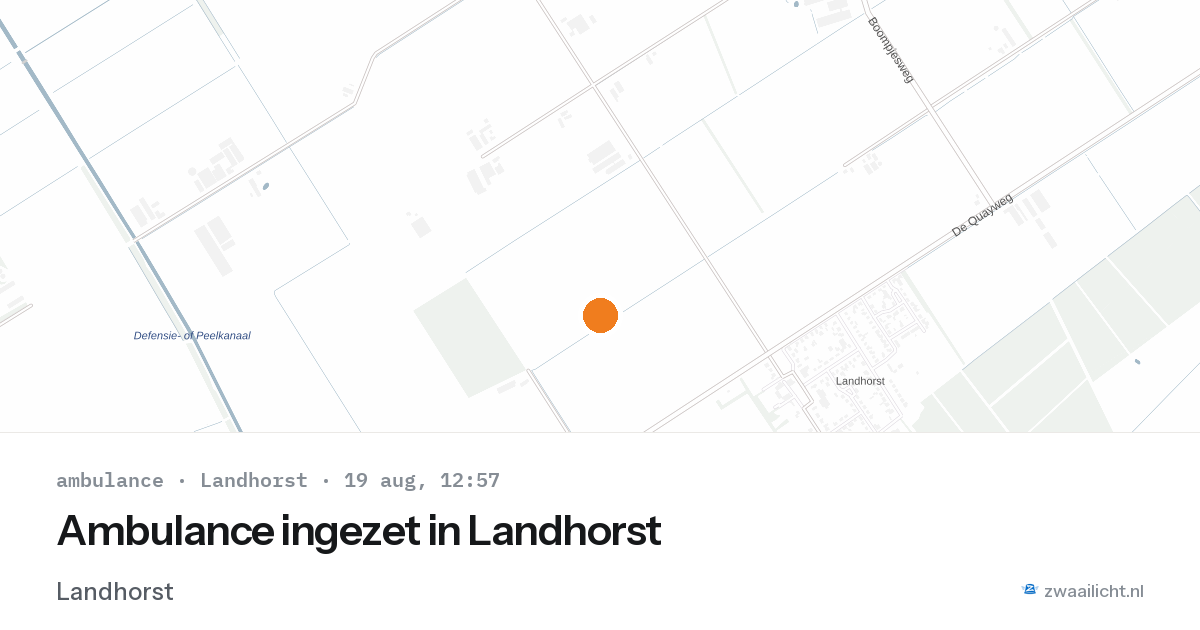 Ambulance ingezet in Landhorst — 19 aug 2026