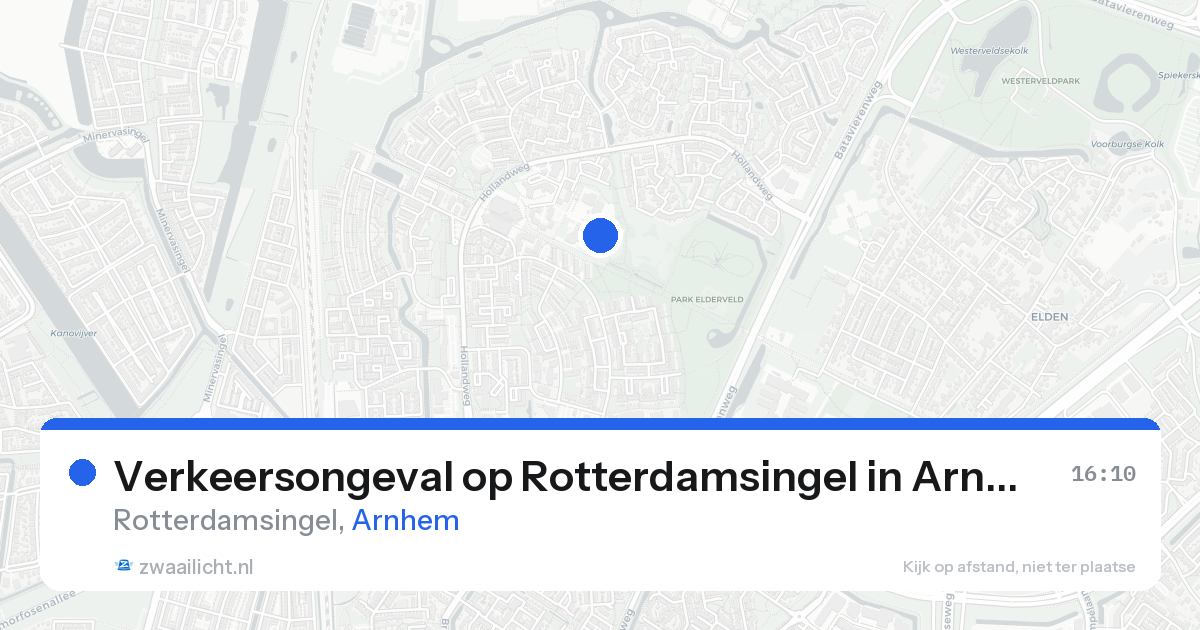 Verkeersongeval op Rotterdamsingel in Arnhem — 21 aug 2026