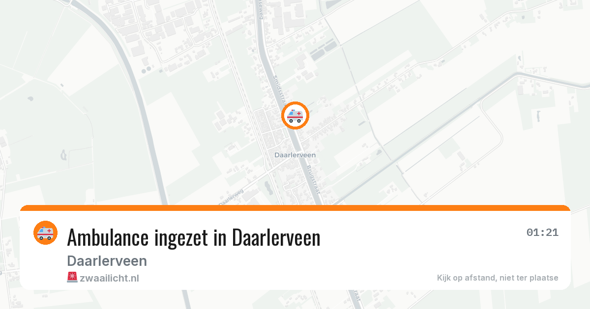 Ambulance ingezet in Daarlerveen — 20 feb 2026