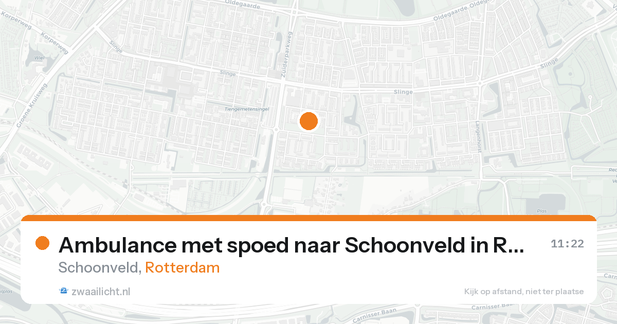 Ambulance met spoed naar Schoonveld in Rotterdam — 12 jul 2026