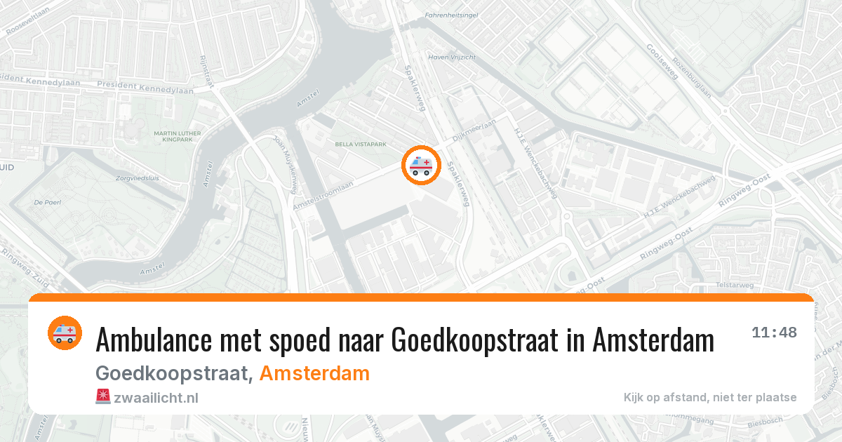 Ambulance met spoed naar Goedkoopstraat in Amsterdam — 13 jun 2026