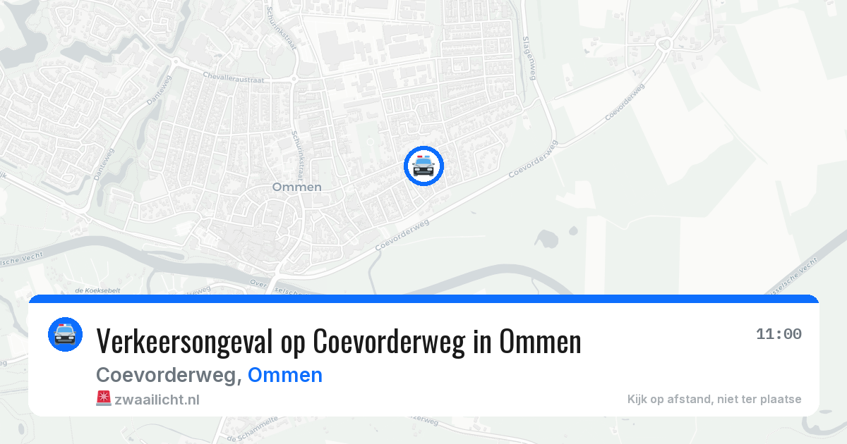 Verkeersongeval op Coevorderweg in Ommen — 12 apr 2026