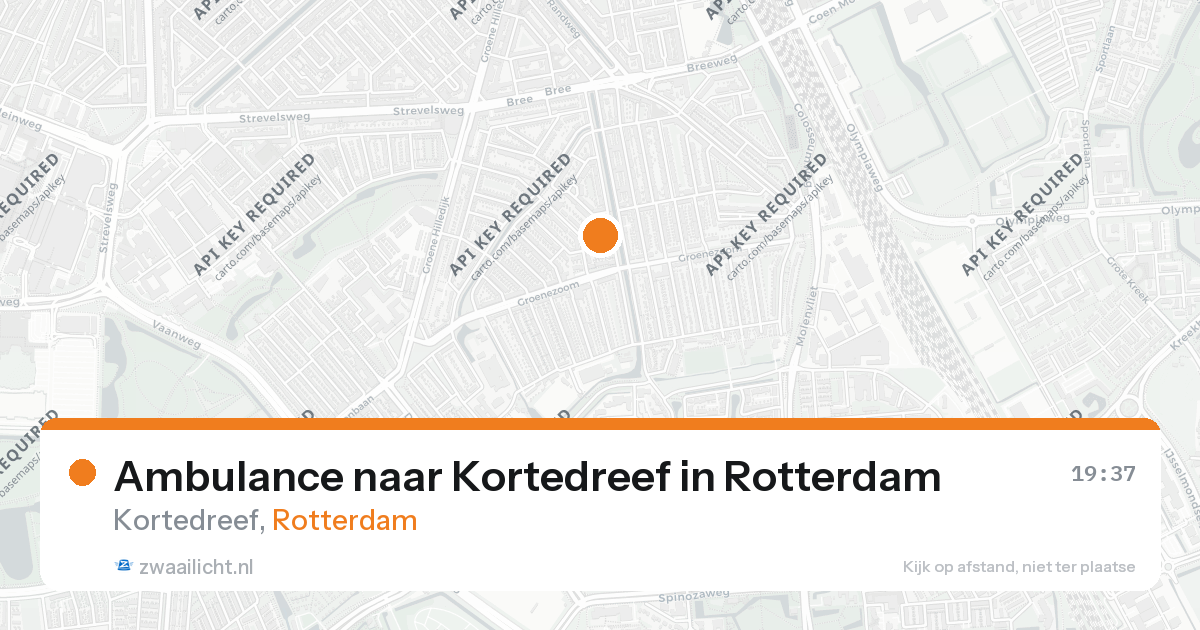 Ambulance naar Kortedreef in Rotterdam — 26 aug 2026