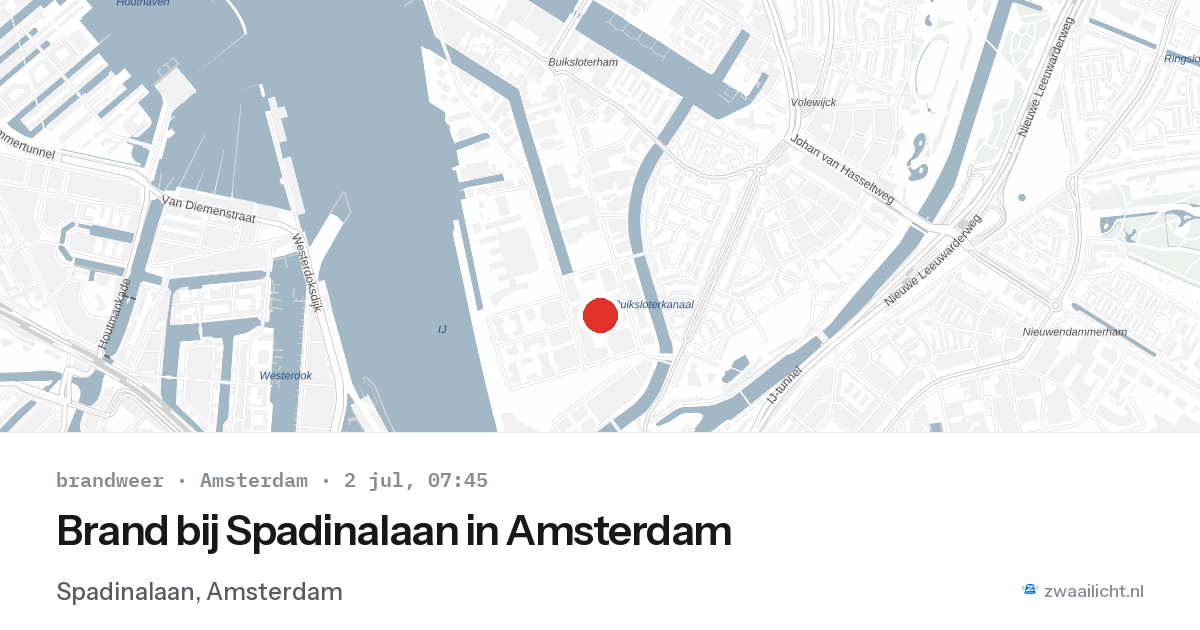 Brand bij Spadinalaan in Amsterdam — 2 jul 2026