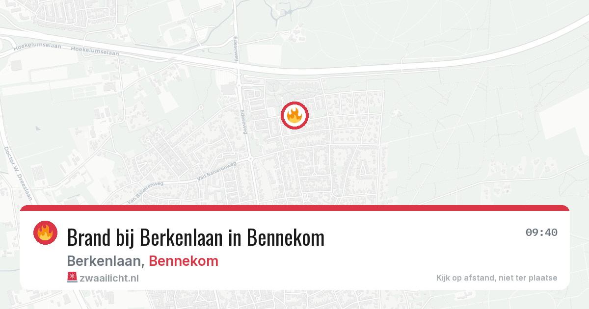 Brand bij Berkenlaan in Bennekom — 26 jun 2026