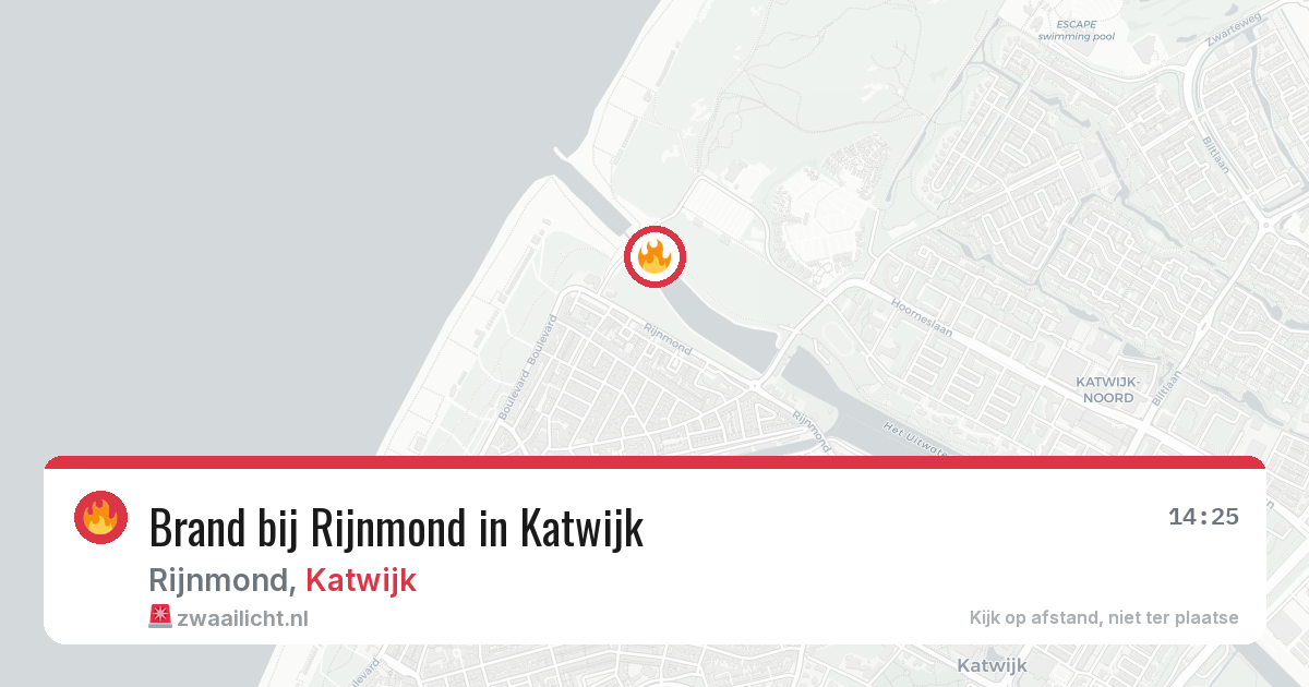 Brand bij Rijnmond in Katwijk — 17 jul 2026