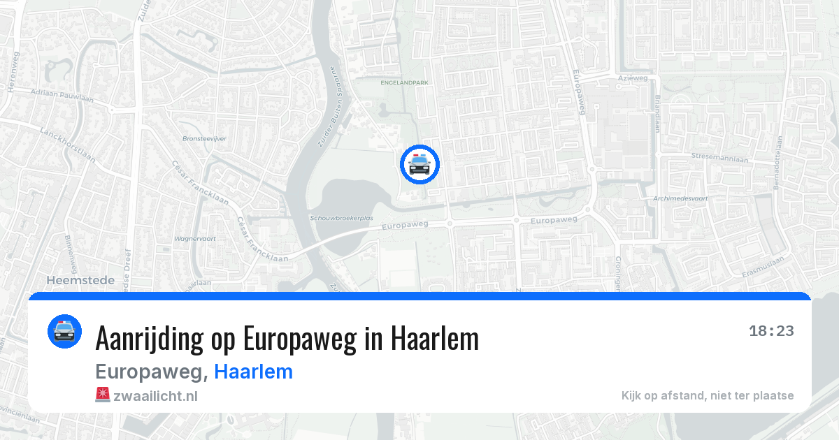 Aanrijding op Europaweg in Haarlem — 20 mrt 2026