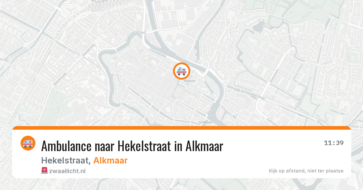 Ambulance naar Hekelstraat in Alkmaar — 17 mei 2026