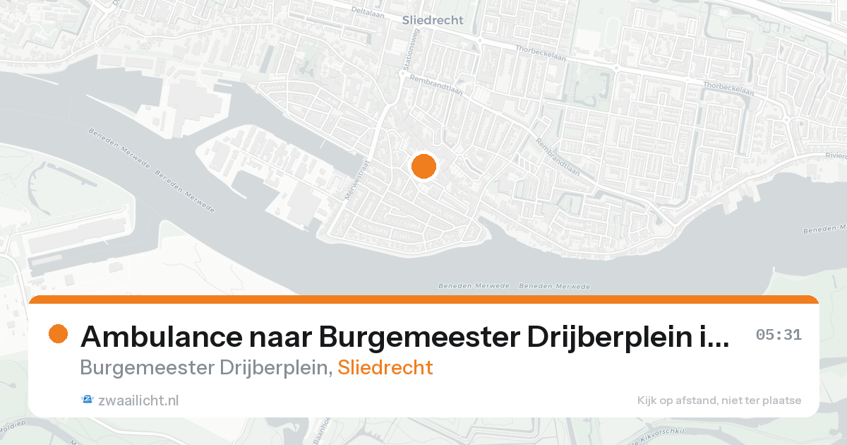 Ambulance naar Burgemeester Drijberplein in Sliedrecht — 23 mrt 2026