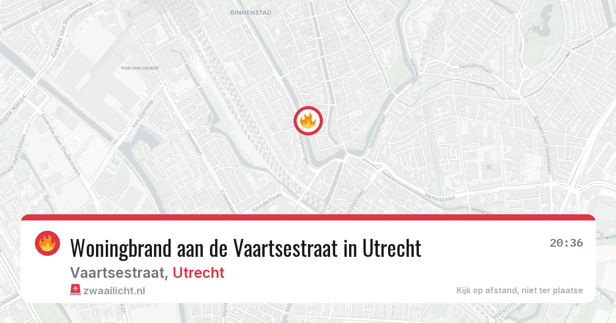 Woningbrand aan de Vaartsestraat in Utrecht — 31 mrt 2026