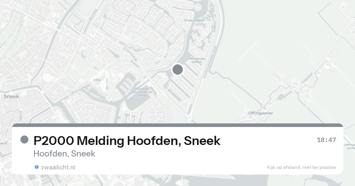 P2000 Melding Hoofden, Sneek — 30 jan 2026