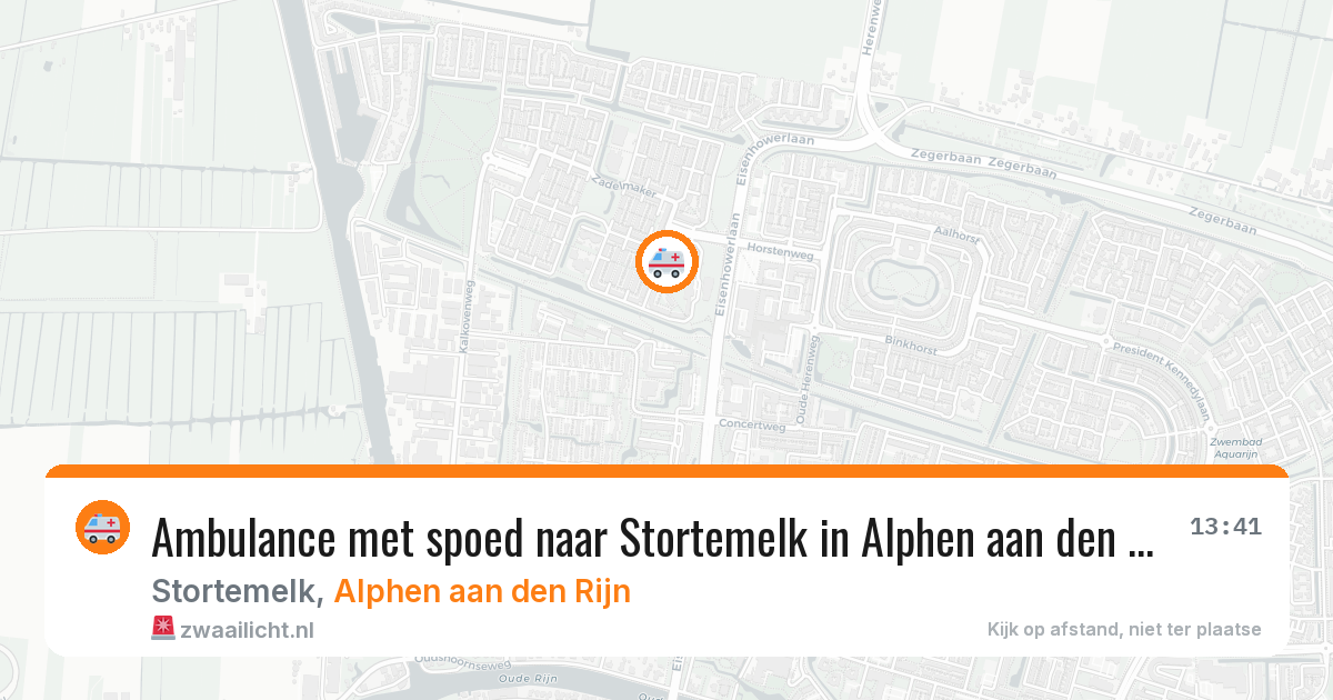 Ambulance met spoed naar Stortemelk in Alphen aan den Rijn — 12 jun 2026