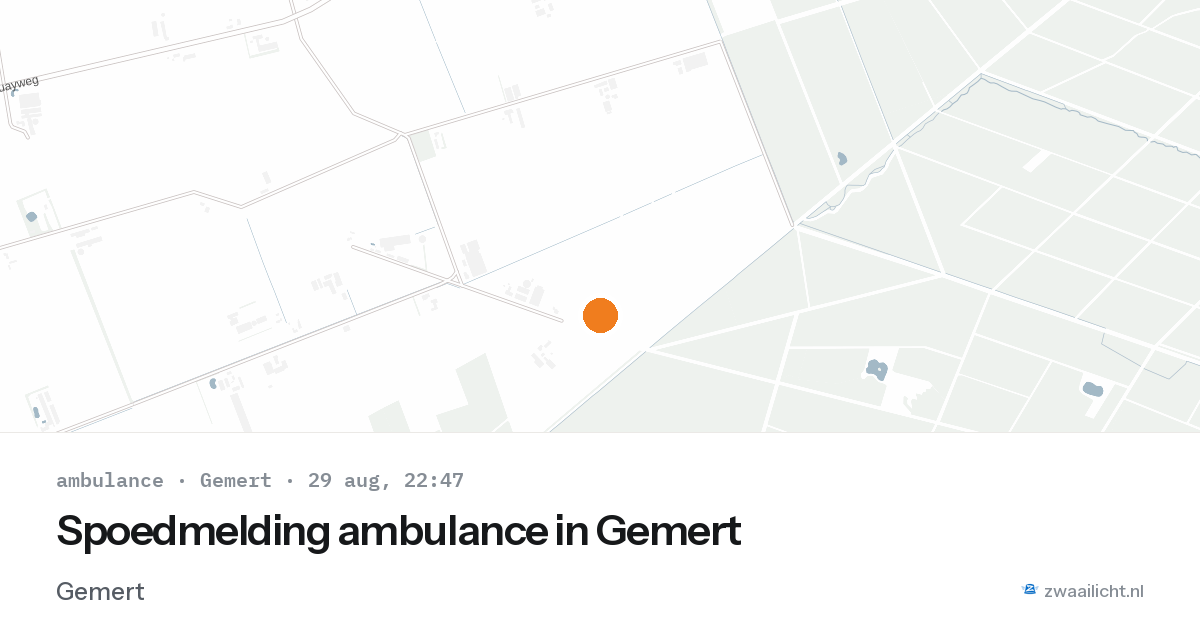 Spoedmelding ambulance in Gemert — 29 aug 2026