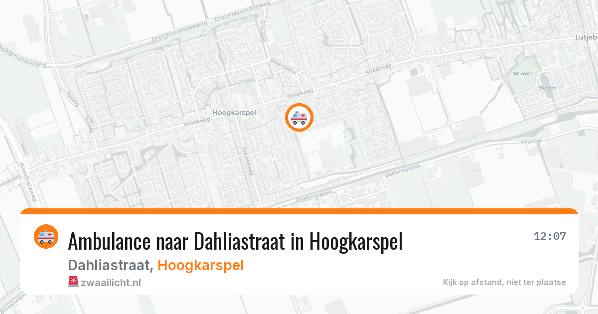 Ambulance naar Dahliastraat in Hoogkarspel — 17 jul 2026