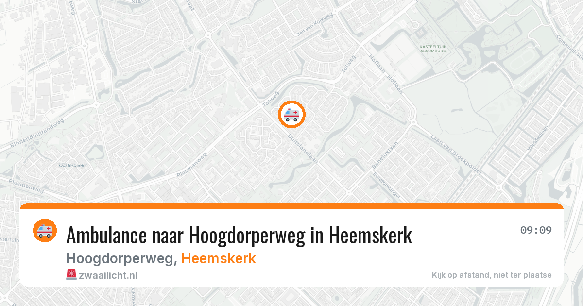 Ambulance naar Hoogdorperweg in Heemskerk — 25 mei 2026