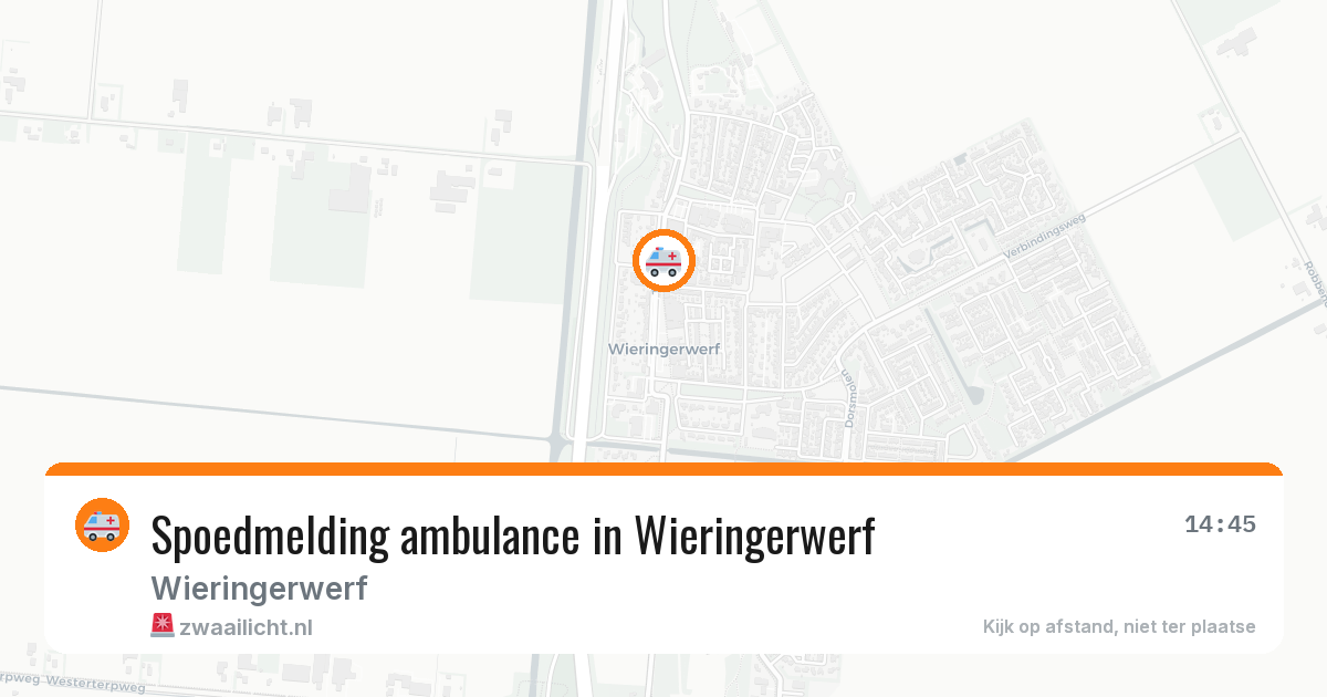 Spoedmelding ambulance in Wieringerwerf — 6 mei 2026