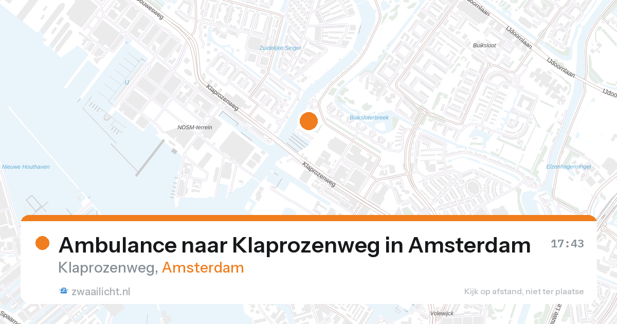 Ambulance naar Klaprozenweg in Amsterdam — 27 aug 2026