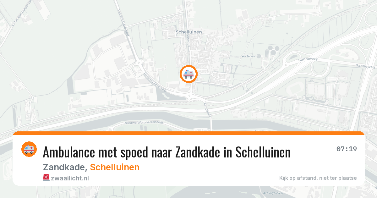 Ambulance met spoed naar Zandkade in Schelluinen — 12 mei 2026