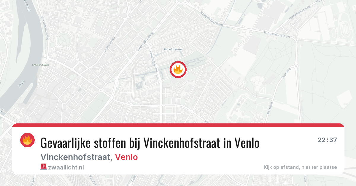 Gevaarlijke stoffen bij Vinckenhofstraat in Venlo — 18 jun 2026