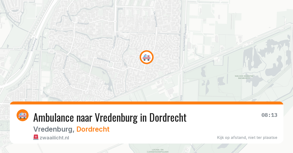 Ambulance naar Vredenburg in Dordrecht — 21 apr 2026