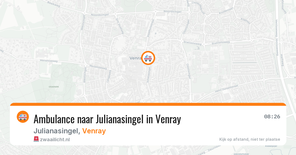 Ambulance naar Julianasingel in Venray — 10 jul 2026