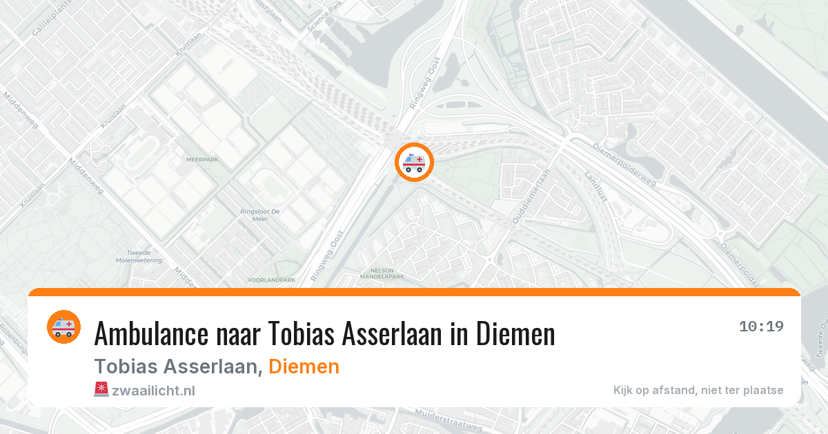 Ambulance naar Tobias Asserlaan in Diemen — 30 mrt 2026