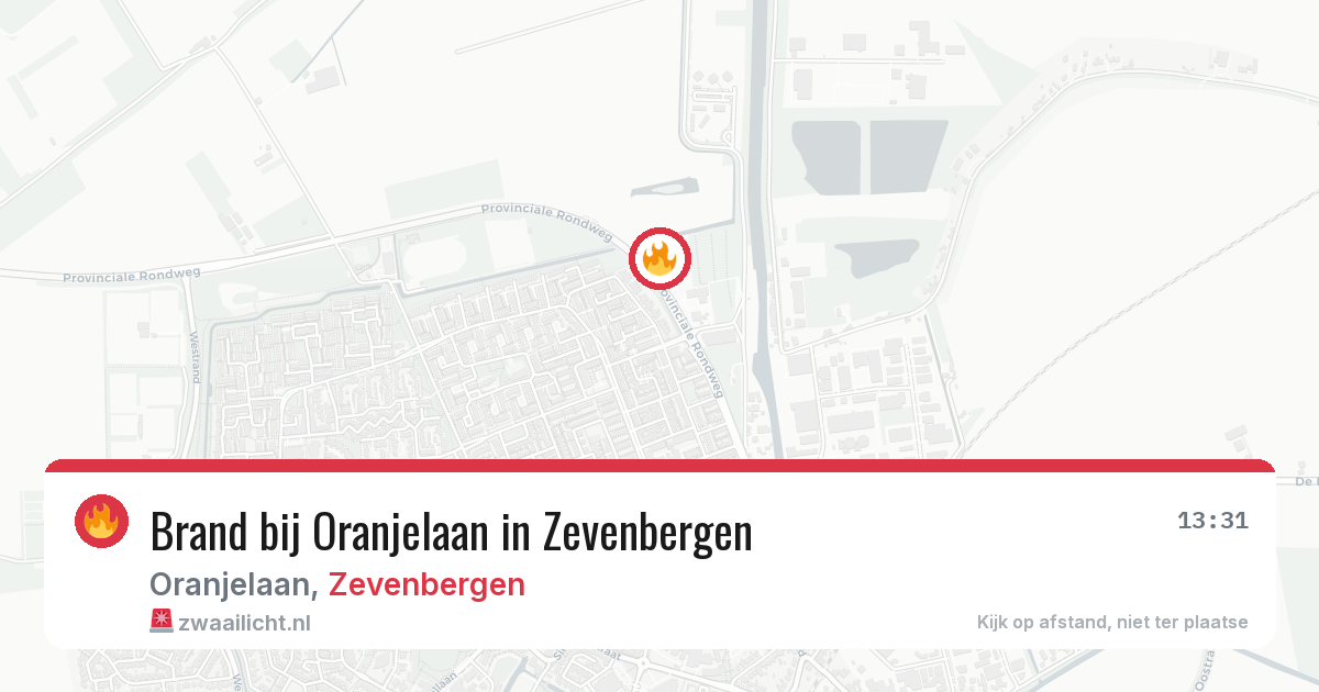 Brand bij Oranjelaan in Zevenbergen — 25 jul 2026