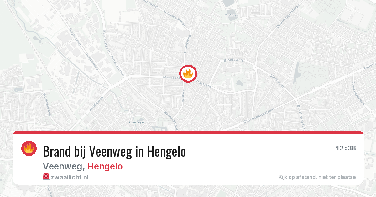 Brand bij Veenweg in Hengelo — 27 jun 2026
