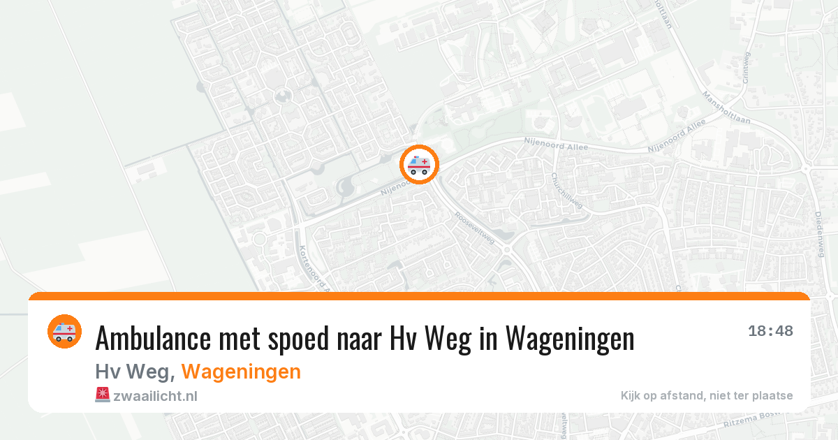 Ambulance met spoed naar Hv Weg in Wageningen — 2 apr 2026