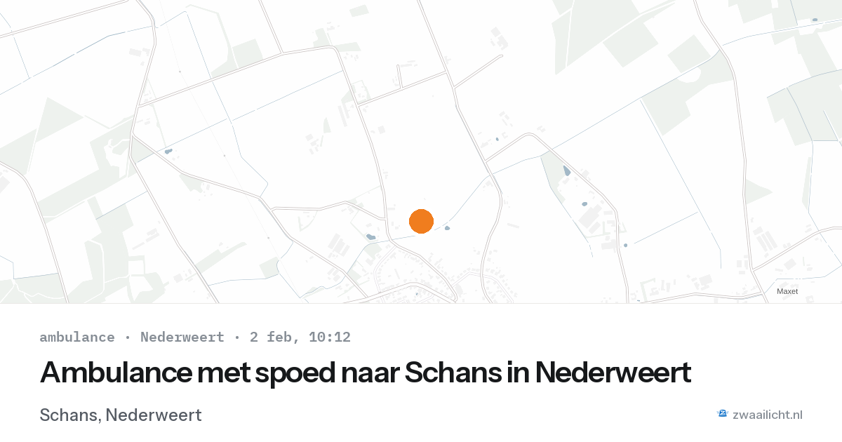 Ambulance met spoed naar Schans in Nederweert — 2 feb 2026