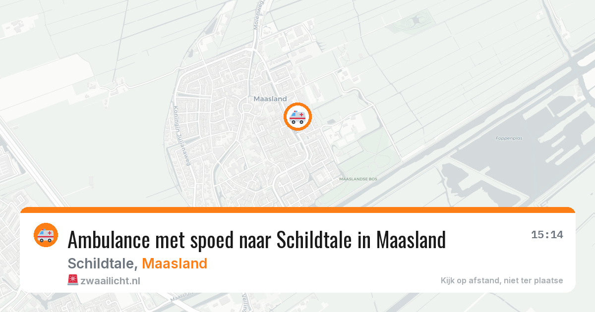 Ambulance met spoed naar Schildtale in Maasland — 26 apr 2026