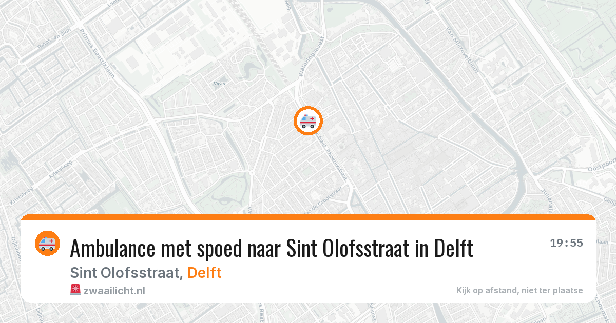 Ambulance met spoed naar Sint Olofsstraat in Delft — 30 jul 2026