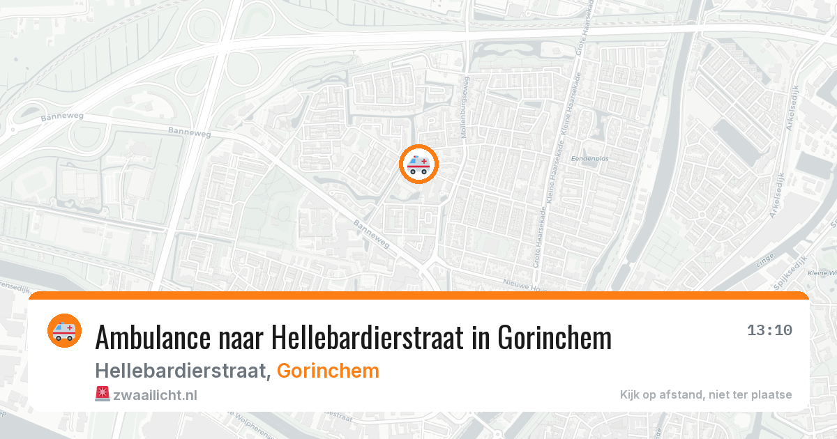 Ambulance naar Hellebardierstraat in Gorinchem — 20 mei 2026
